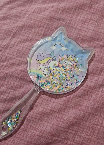 Pembe Kedi Kulaklı El Aynası - Görsel 3