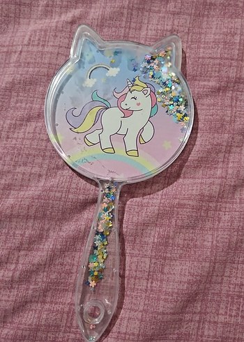 Pembe Kedi Kulaklı El Aynası - Görsel 2