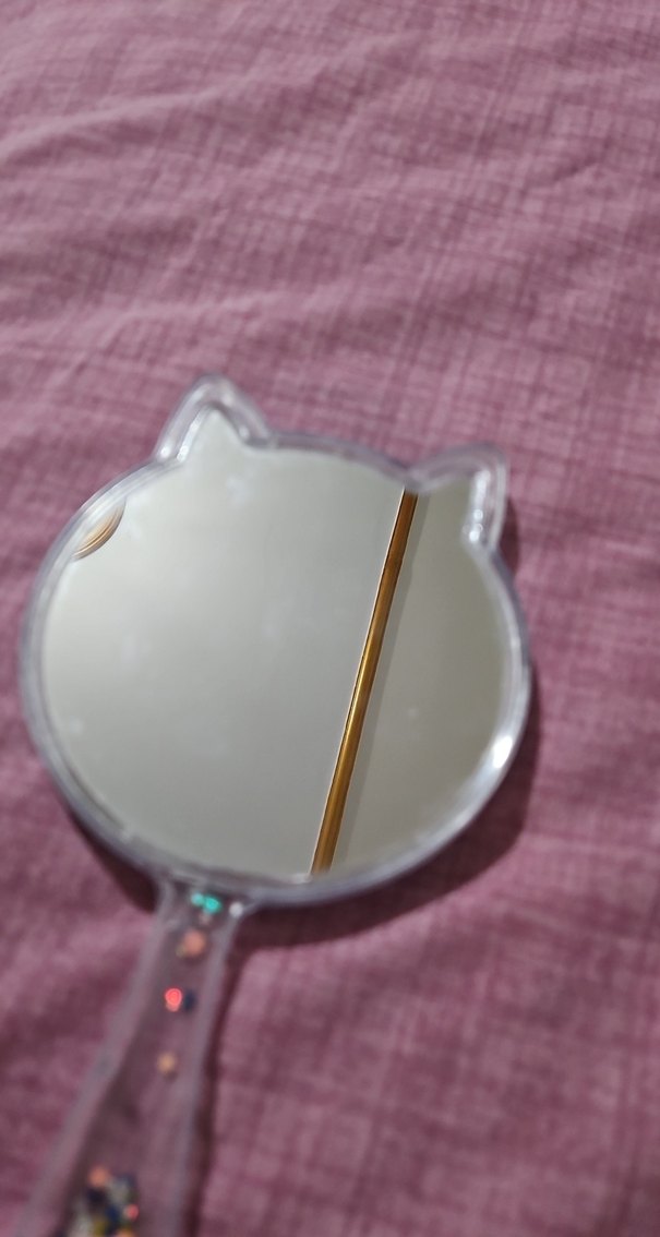 Pembe Kedi Kulaklı El Aynası - Görsel 4