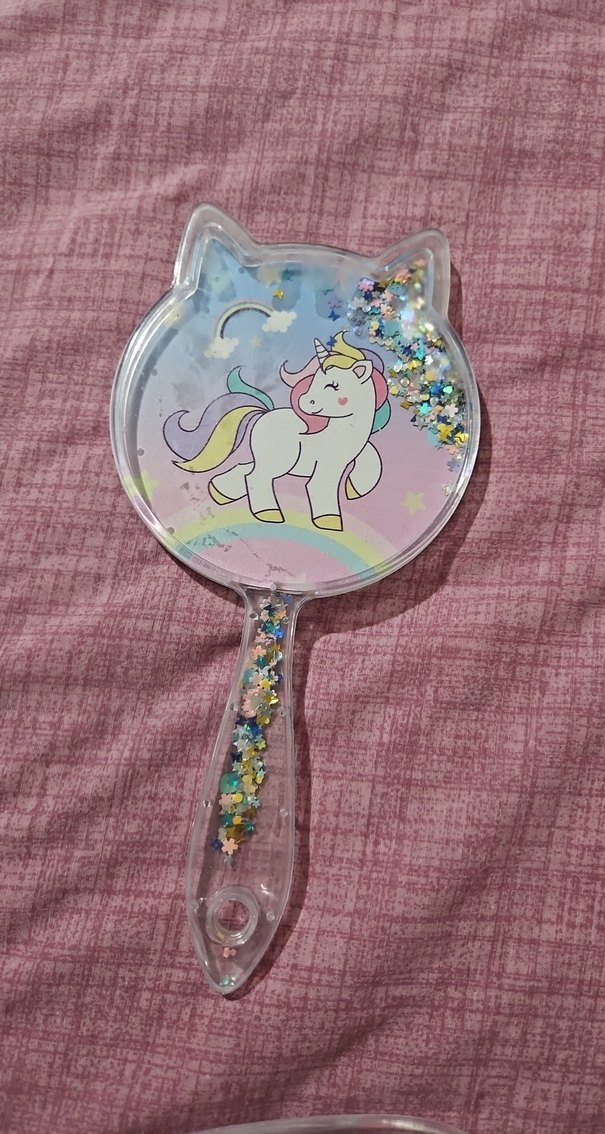 Pembe Kedi Kulaklı El Aynası - Görsel 2