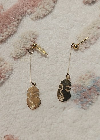 Boncuklu Midi Bohem Altın Küpe - Görsel 2