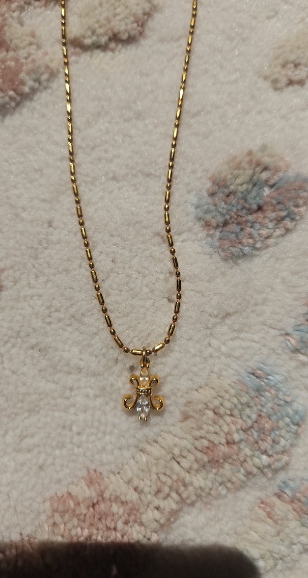 Altın Renk Zincir Detaylı Midi Kolye - Görsel 2