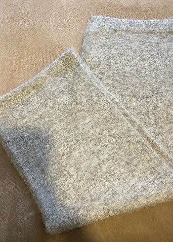 Gri Yumuşak Düz atkı - Görsel 2