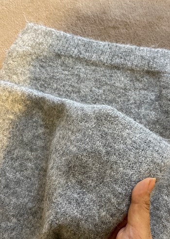Gri Yumuşak Düz atkı - Görsel 4