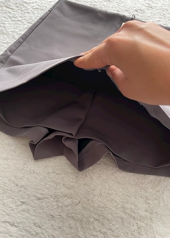 Gri Mini Etek Kadın - Görsel 2