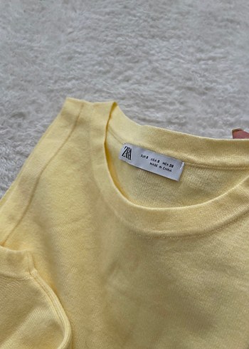 Zara Sarı Pamuklu Kolsuz Basic Atlet