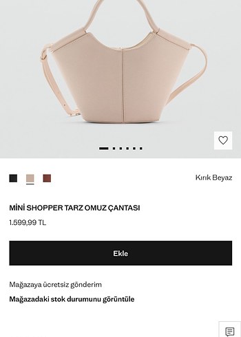 Bej Mini Shopper Tarz Omuz Çantası