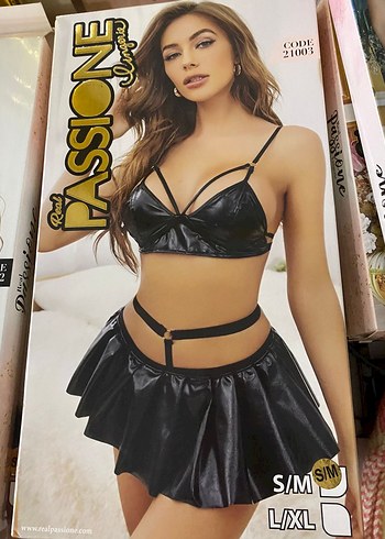 Parlak Siyah Deri Yılan Desenli Mini Bustiyer