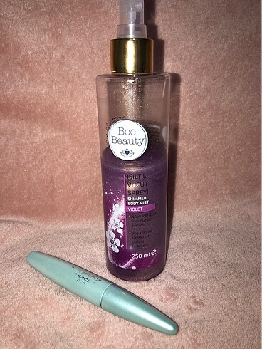 Bee Beauty simli vucut sprey + maskara
