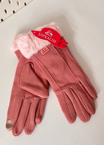 TOZ PEMBE ELDİVEN-DOKUNMATİK
