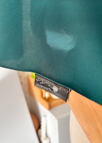 ZÜMRÜT YEŞİLİ MEDİNE İPEĞİ ŞAL - Görsel 2