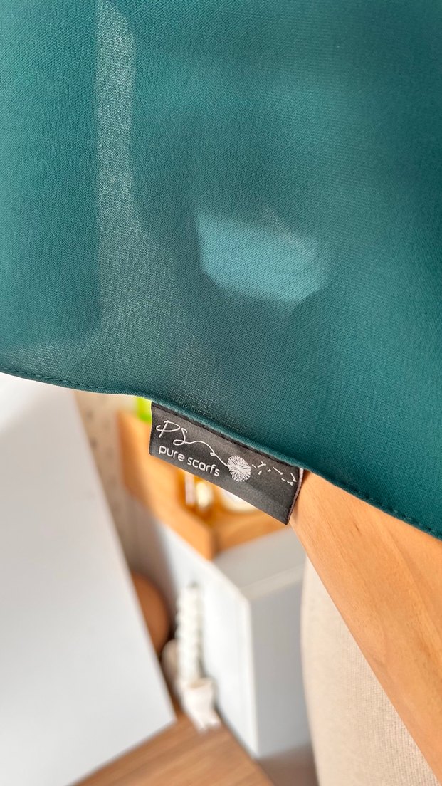 ZÜMRÜT YEŞİLİ MEDİNE İPEĞİ ŞAL - Görsel 2