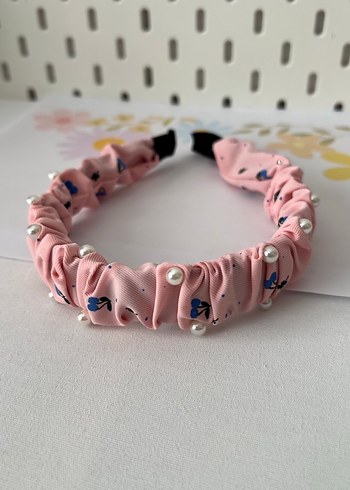 Boncuk Detaylı Pembe Saç Bandı