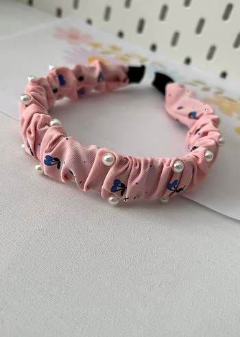 Diğer Boncuk Detaylı Pembe Saç Bandı