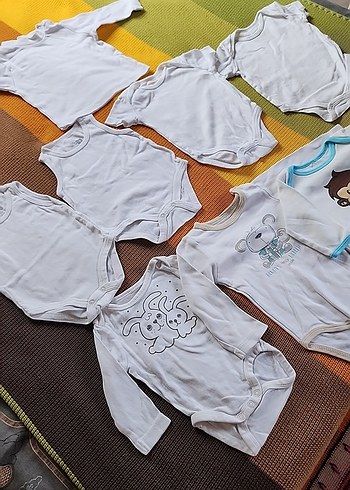 tolu 3 ay Kollu Beyaz Bebek Çıtçıtlı Body - Görsel 5