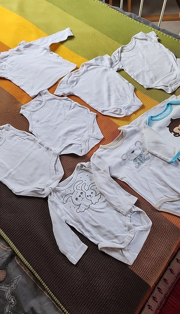 tolu 3 ay Kollu Beyaz Bebek Çıtçıtlı Body - Görsel 5