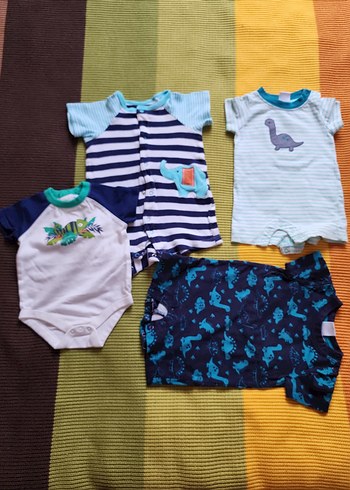 Erkek Bebek Kısa Kollu Renkli Body set - Görsel 5