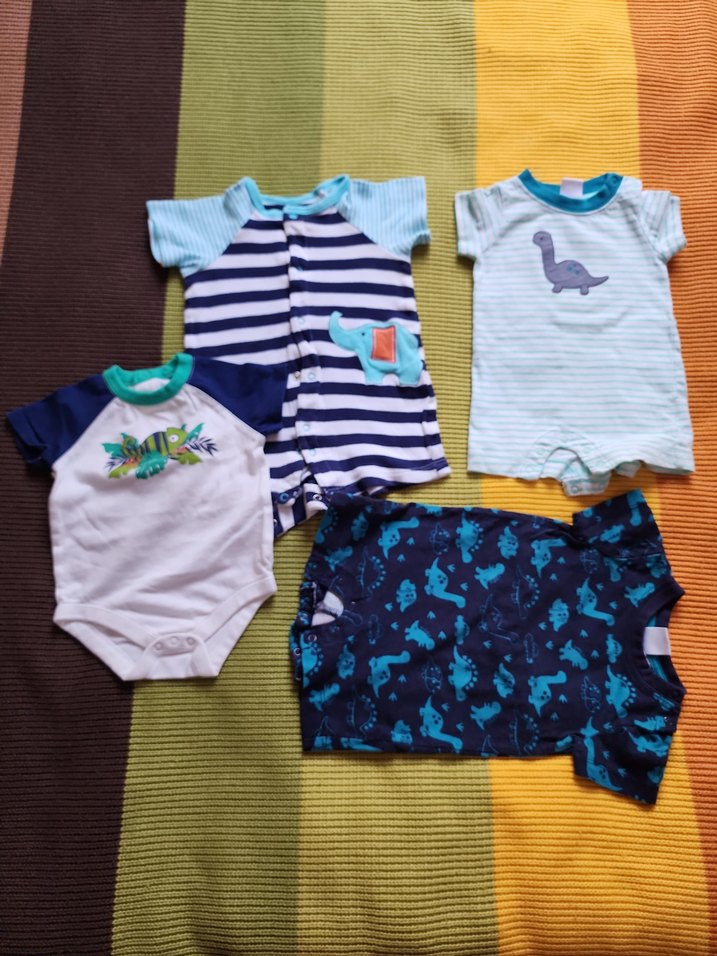 Erkek Bebek Kısa Kollu Renkli Body set - Görsel 5