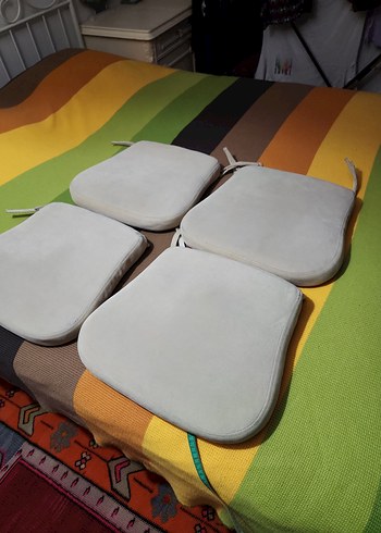 Bej Gri Modern Sandalye Minderi Seti - Görsel 2