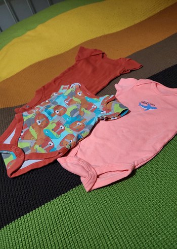 carters Renkli Erkek Bebek Kolsuz Body - Görsel 3