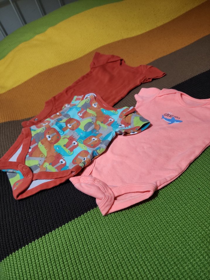 carters Renkli Erkek Bebek Kolsuz Body - Görsel 3