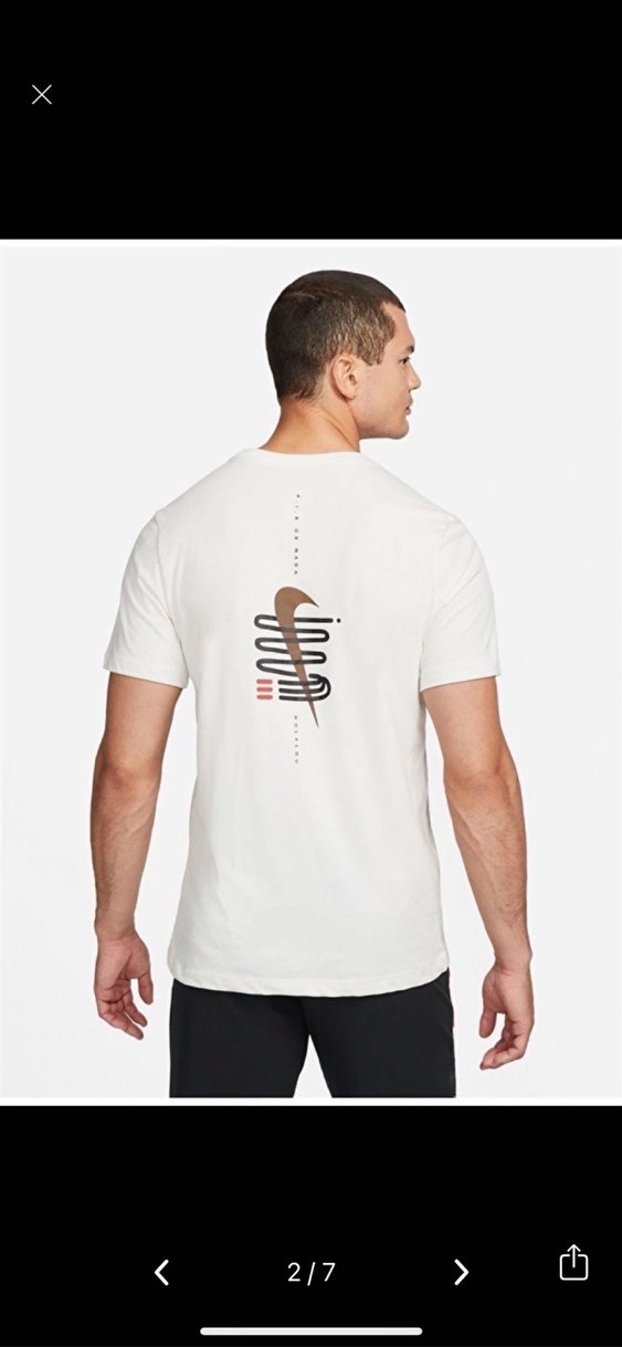 Baskılı Beyaz Erkek Kısa Kollu Tişört - Görsel 2