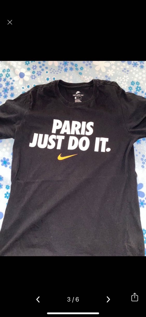 Paris Baskılı Siyah Erkek Tişört - Görsel 3