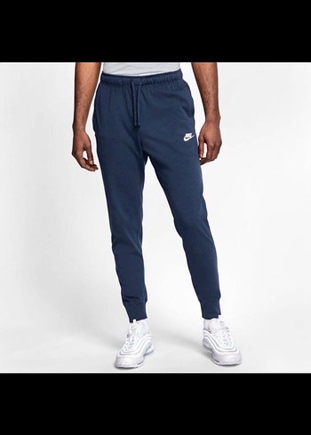 Nike Erkek Mavi Rahat Kesim Eşofman Altı