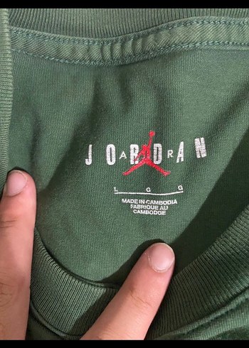 Jordan Baskılı Koyu Yeşil Erkek Tişört - Görsel 3