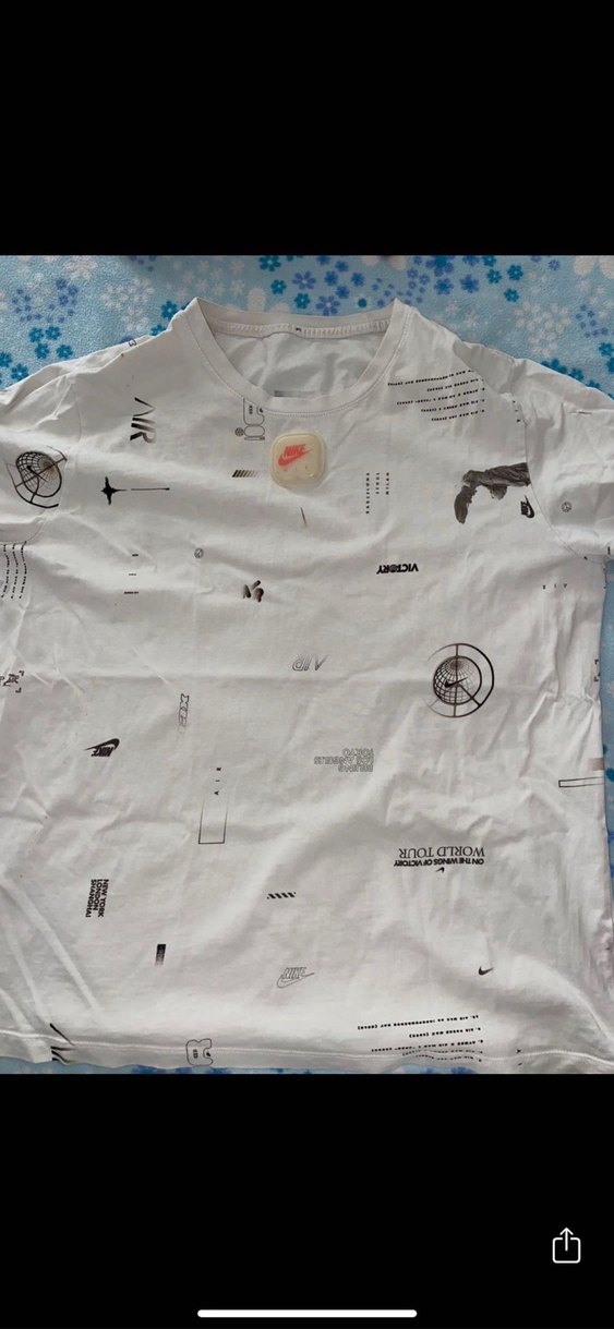 Erkek Beyaz Baskılı Kısa Kollu Tişört - Görsel 3