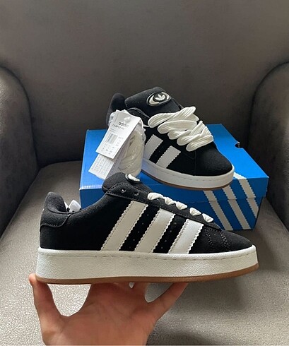 40 Beden siyah Renk İthal Adidas Campus