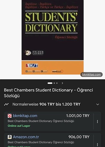 BEST Chambers Öğrenci Sözlüğü İngilizce-Türkçe - Görsel 2