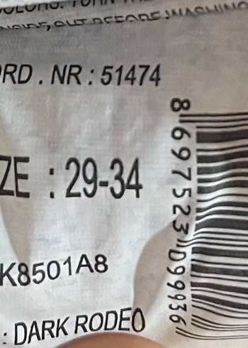 Vintage Mavi Kot Pantolon Düşük bel İspanyol paça - Görsel 4