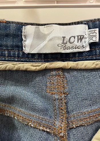 Vintage Mavi Kot Pantolon Düşük bel İspanyol paça - Görsel 3