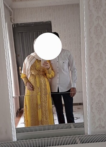 Sarı yöresel kaftan 