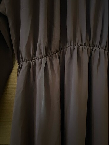 Alia Belden Lastikli Şifon Elbise - Görsel 3