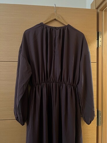 Alia Belden Lastikli Şifon Elbise - Görsel 5