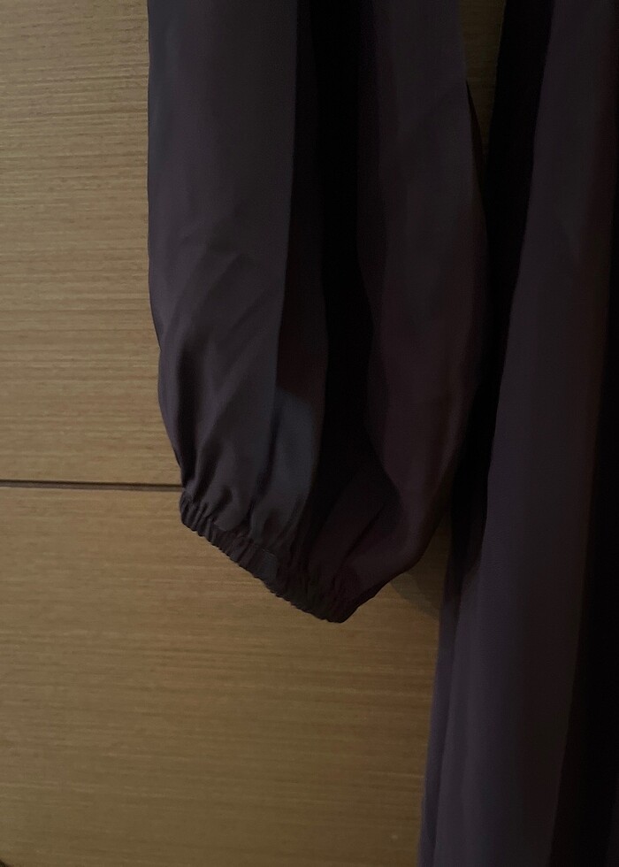 Alia Belden Lastikli Şifon Elbise - Görsel 4