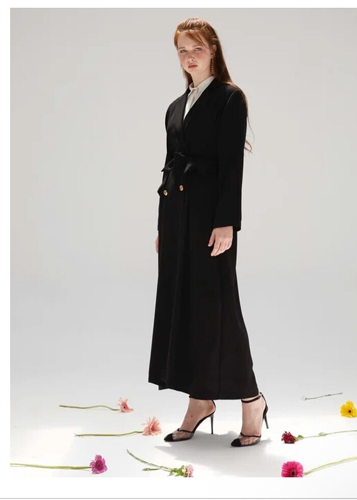 Yusra Collection Uzun Blazer Ferace - Görsel 4