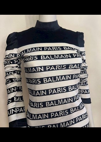 Balmain Paris Baskılı Kadın tunik yada elbise kadife - Görsel 4