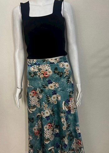 Bohem Çiçek Desenli Uzun Etek - Görsel 2