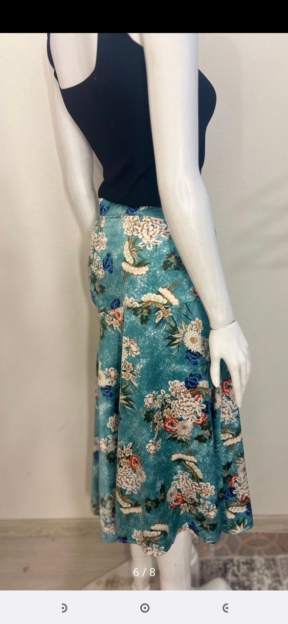 Bohem Çiçek Desenli Uzun Etek - Görsel 5