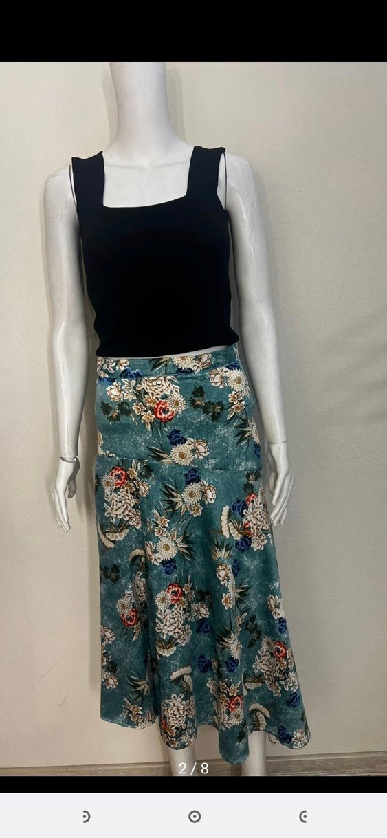 Bohem Çiçek Desenli Uzun Etek - Görsel 2