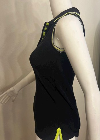 Düğmeli Siyah Kolsuz Mini Spor Yelek - Görsel 2