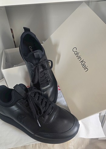 Calvin Klein Siyah Deri  Spor Ayakkabı orjinal - Görsel 2