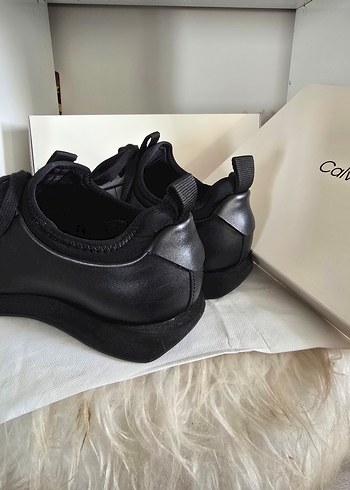 Calvin Klein Siyah Deri  Spor Ayakkabı orjinal - Görsel 6