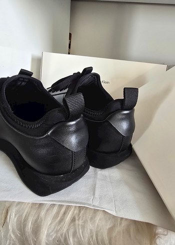 Calvin Klein Siyah Deri  Spor Ayakkabı orjinal - Görsel 5