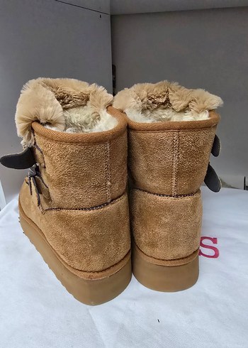 Bej Süet Kadın Wedge Bot - Görsel 10