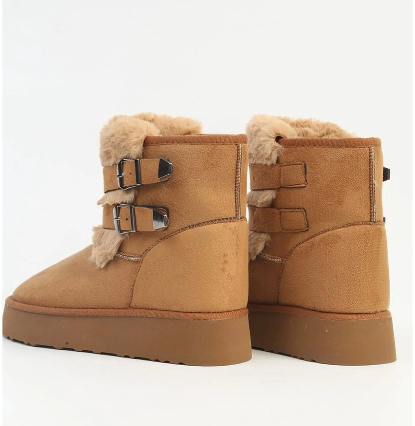 Bej Süet Kadın Wedge Bot - Görsel 2