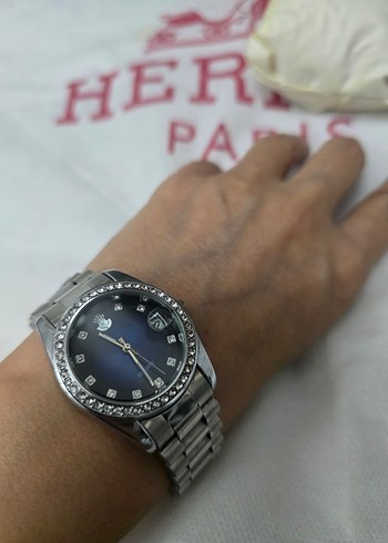 Mavi Kadranlı Klasik kadın Kol Saati - Görsel 6